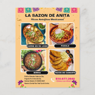 Mexikanisches Essen Flyer Street Food