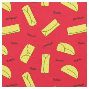 Mexikanisches Essen Tortilla, Burrito, Enchilada-M Stoff