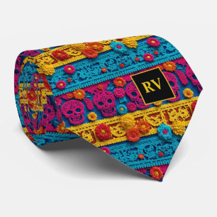 Mexikanisches Festival Papel Picado Banner  Krawatte