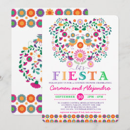 Mexikanisches Fiesta Floral Couples Brautparty Einladung