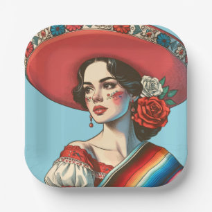 Mexikanisches Fiesta-Gastgeschenk Pappteller