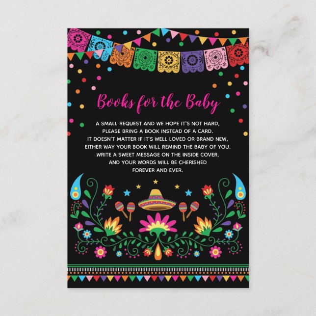Mexikanisches Fiesta Nacho Average Baby buchen Begleitkarte (Vorderseite)