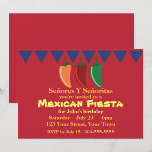Mexikanisches Fiesta-Party Einladung