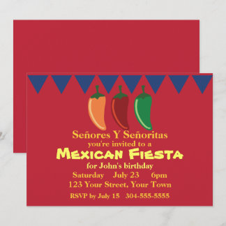 Mexikanisches Fiesta-Party Einladung