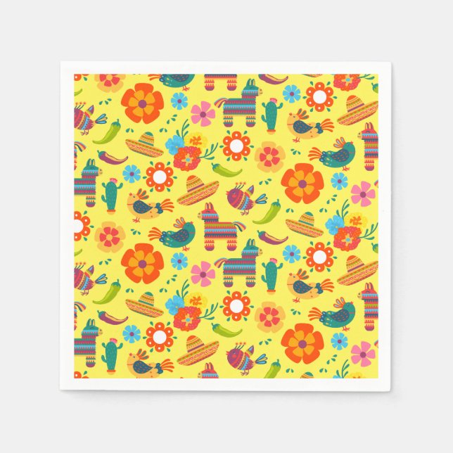 Mexikanisches Fiesta Party Serviette (Vorderseite)