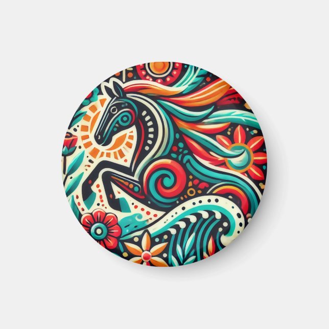 Mexikanisches Fiesta-Pferd Magnet (Vorne)