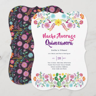 Mexikanisches FIESTA Quinceanera Einladung Kunst