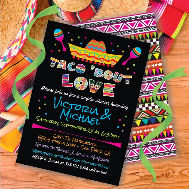 Mexikanisches Fiesta-Taco für Lieben-Paare Dusche Einladung (Von Creator hochgeladen)