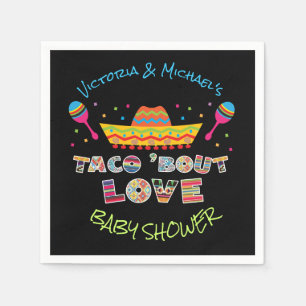 Mexikanisches Fiesta-Taco für Lieben-Paare Dusche Serviette