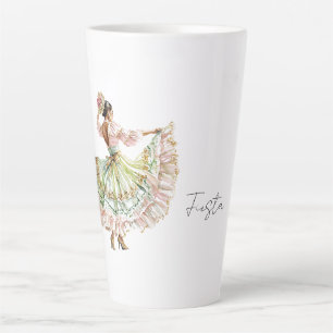 Mexikanisches Fiesta-Tanzkleid Milchtasse