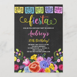 Mexikanisches Fiestageburtstags-Party Einladung