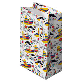 mexikanisches Folk Art Pattern Sombreros, Mustache Kleine Geschenktüte