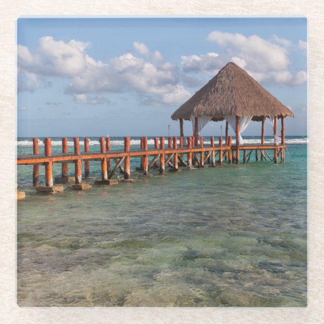 mexikanisches Gazebo Glasuntersetzer (Vorderseite)