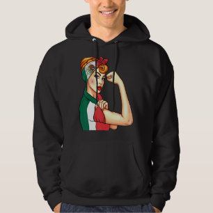 Mexikanisches Girl Unbrechbares Erbe Mexiko Flagge Hoodie