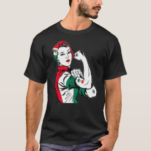 Mexikanisches Girl Unbrechbares Erbe Mexiko Flagge T-Shirt