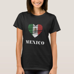 Mexikanisches Herz mexikanische Flaggenroots Españ T-Shirt