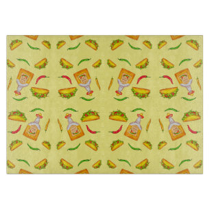 Mexikanisches Hispanic-Essen Tacos Tequila Schneidebrett