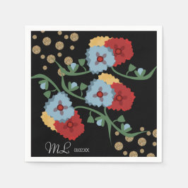 Mexikanisches Imitat Glitzer Festivaldots Hochzeit Serviette