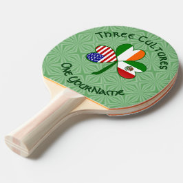 Mexikanisches Irish American Flag Kleeblatt Person Tischtennis Schläger