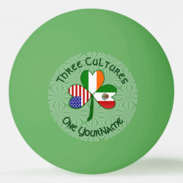 Mexikanisches Irish American Flag Kleeblatt Person Tischtennisball