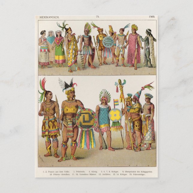 Mexikanisches Kleid Postkarte (Vorderseite)
