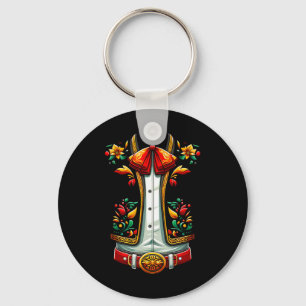 Mexikanisches Kostüm für Cinco de Mayo Mariachi Ch Schlüsselanhänger