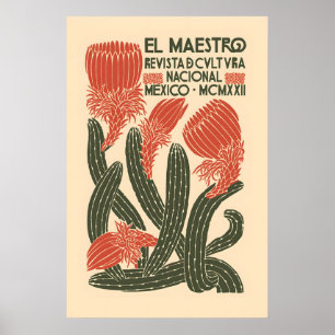 Mexikanisches Kulturplakat El Maestro 1922 Vintage Poster