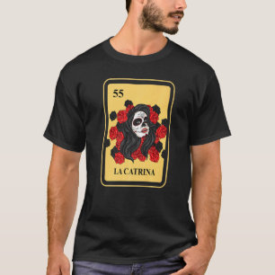 Mexikanisches La Catrina Bingo Kartenspiel Traditi T-Shirt