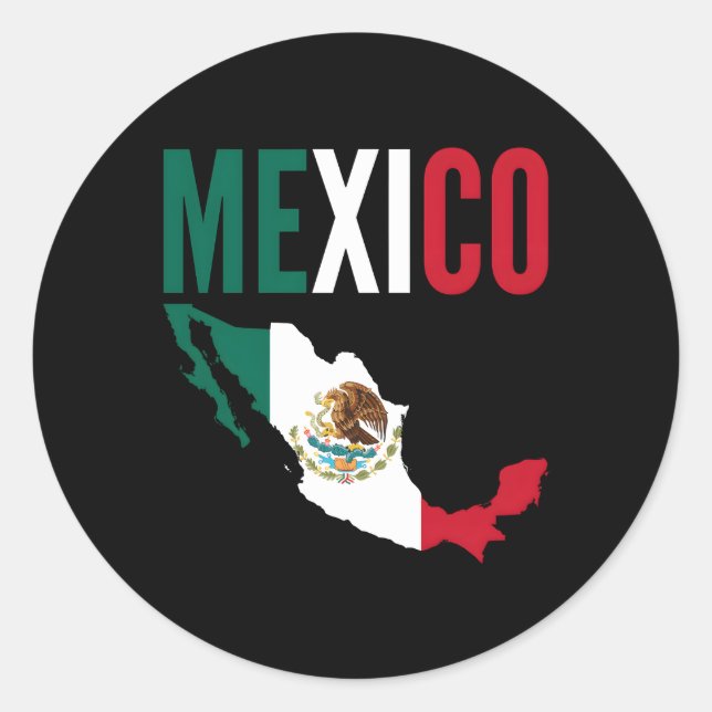 Mexikanisches Land Runder Aufkleber (Vorderseite)