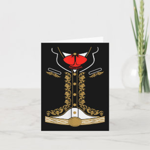 Mexikanisches Mariachi Kostüm Charro für Cinco de  Karte
