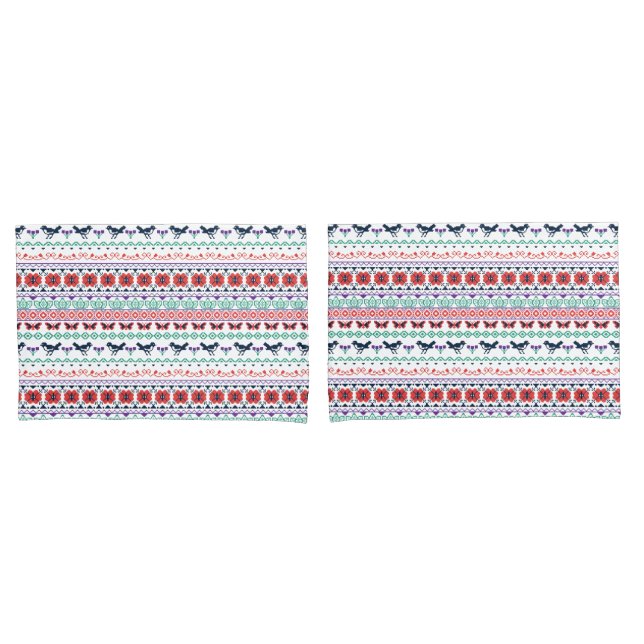 Mexikanisches Muster Frida Kahlos | Kissenbezug (Vorderseite-Set)