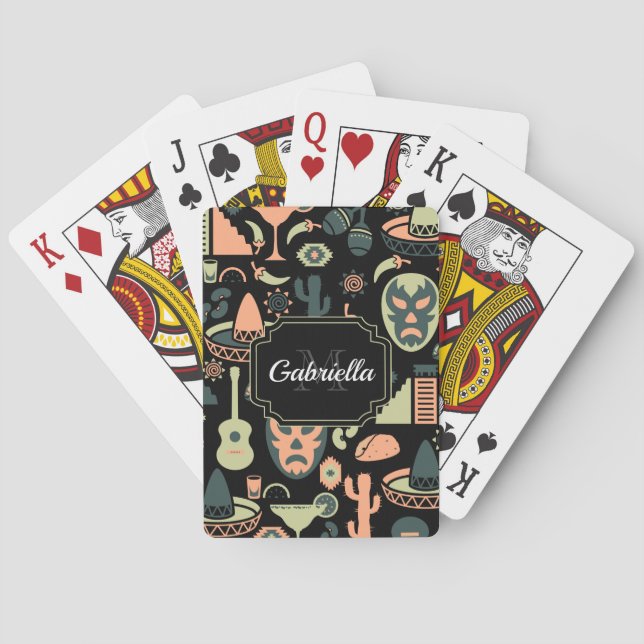 Mexikanisches Muster Spielkarten (Rückseite)