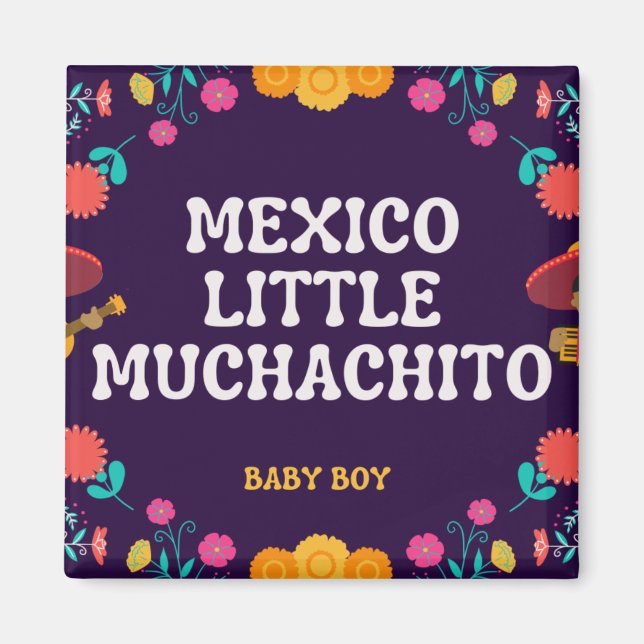 Mexikanisches niedliches Klein Muchacho Boy Baby Magnet (Vorne)