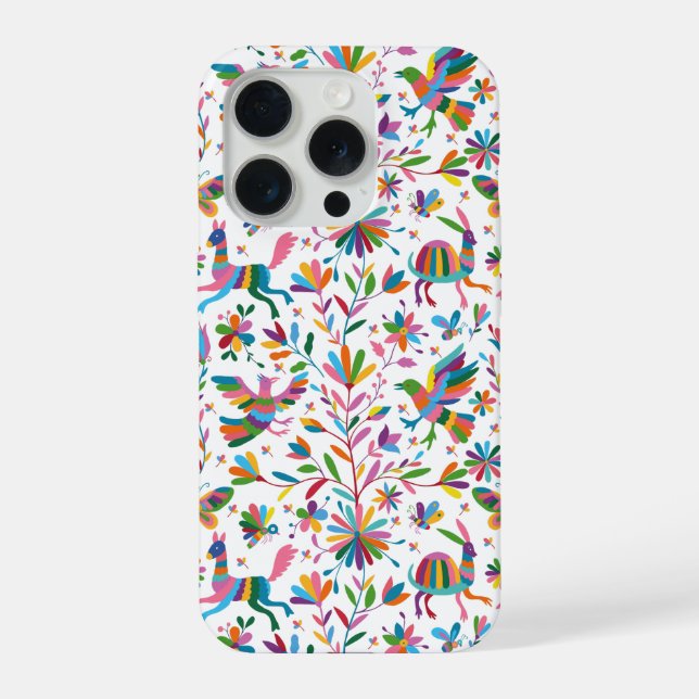 mexikanisches osmanisches Muster iPhone 15 Pro Hülle (Rückseite)