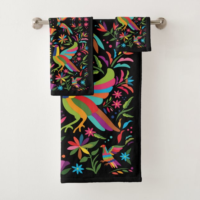 mexikanisches Otomi-Badehandtuch-Set Badhandtuch Set (Insitu)