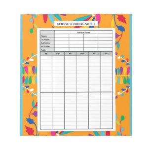 Mexikanisches Otomi-Design - Brücken-Score-Block Notizblock