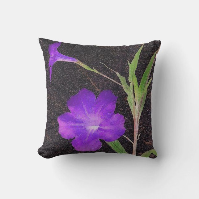 Mexikanisches Petunia Lila Kissen Für Draußen (Vorderseite)