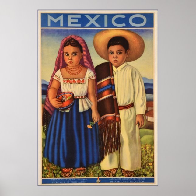 mexikanisches Reiseplakat Poster (Vorne)