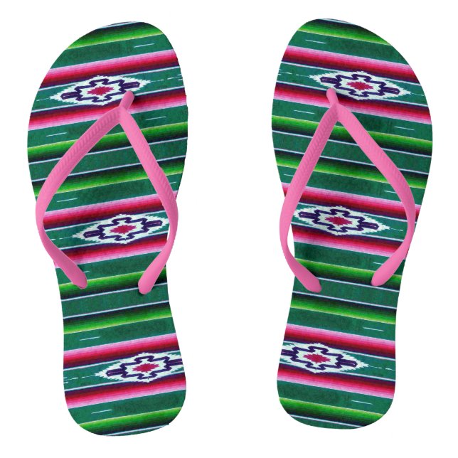 Mexikanisches Sarape-Muster Flip Flops (Fußbett)