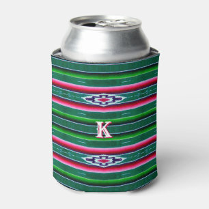 Mexikanisches Sarapusmuster mit Monogramm Dosenkühler