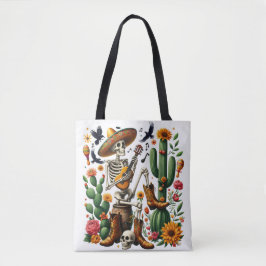 mexikanisches Skelett, das Gitarre spielt Tasche
