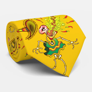Mexikanisches Skelett, das heiße Krawatte