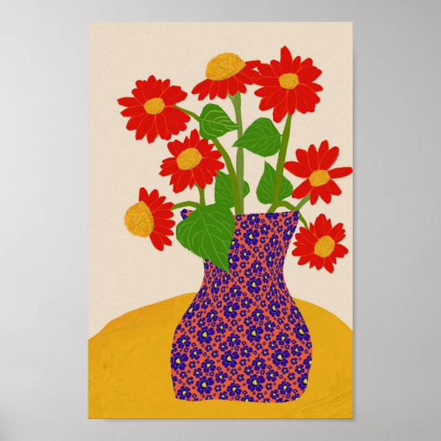 Mexikanisches Sonnenblumenposter Poster (Vorne)