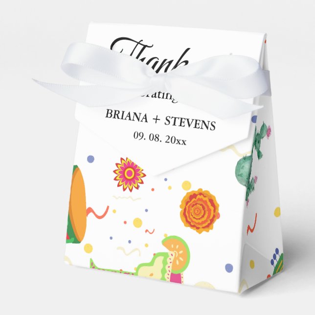 Mexikanisches Taco Bou Liebe Brautparty Party Geschenkschachtel (Vorderseite)
