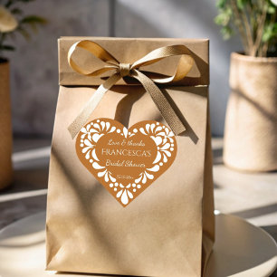 Mexikanisches Talavera-Terrakotta-Geschenk für Bra Herz-Aufkleber