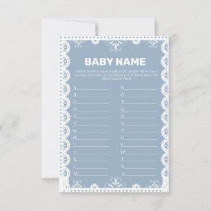 Mexikanisches Thema Baby Name Vorschläge Spielkart Einladung