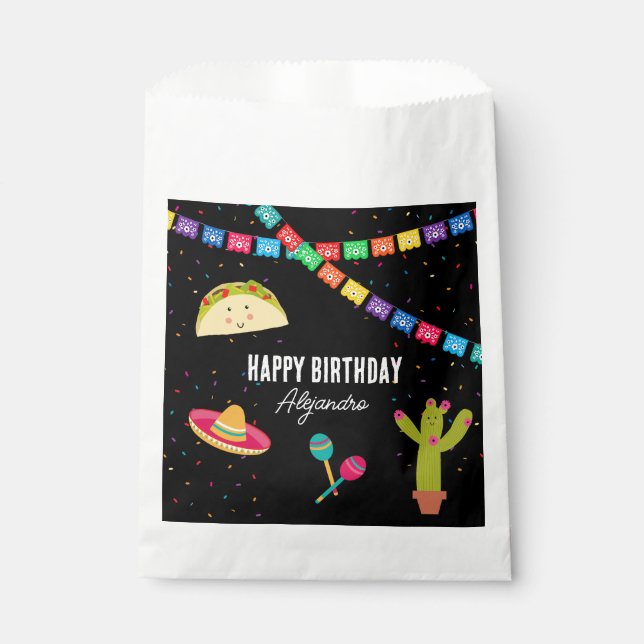 Mexikanisches Thema Fiesta - Taco Bout a party Bir Geschenktütchen (Vorderseite)