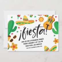 Mexikanisches Thema Probe Abendessen Einladung