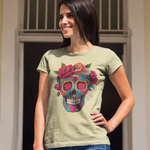 Mexikanisches Totenkopf-T-Shirt T-Shirt