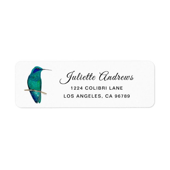 Mexikanisches Violetear-Hummingbird-Label (Vorne)